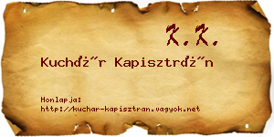 Kuchár Kapisztrán névjegykártya